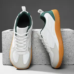 Men Women Wide Fit Sneakers Spring 2026 New Leather White Skateboard Shoes Couples 47 48 Large Size German Training Shoes