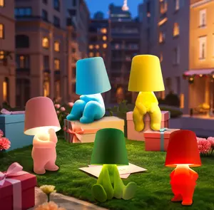 Creative Design Table Lamp USB Rechargeable LED Night Light 3-Way Dimmable Modern Night Light for Adults Nightstand Lamp for Home Living Room Office Decorative Lights LED Lights Bedroom Cute USB Power Lamp Dimmable Warm White decor display halloween mini