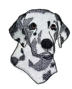 Amazing [Dalmatian Dog Face ] Embroidery Iron On/Sew Patch (4" x 2.5")[Made in USA]