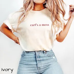 [ Sale Up To 40%] Comfort Colors Carls a Mess Shirt, Funny Summer House Fan Gift, Reality TV Inspired T-Shirt, Red Script Tee