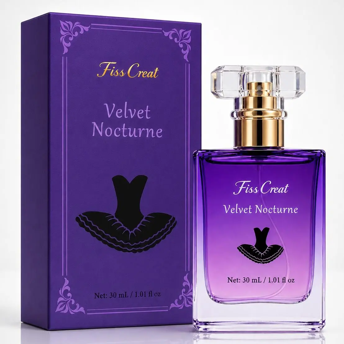 Velvet Nocturne Eau de Parfum for Women, 30ml, Floral Gourmand Fragrance with Orange, Bergamot, Black Coffee, Jasmine, Vanilla, Patchouli & Musk, Long-Lasting Daily Scent