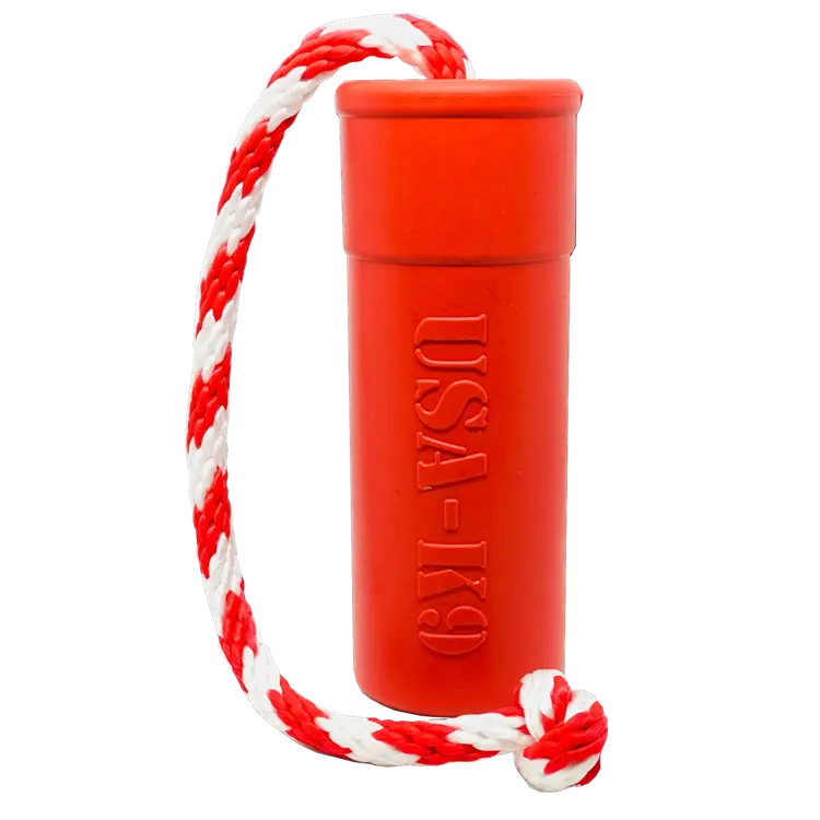 USA-K9 Firecracker Durable Rubber Floating Training Dummy - Large - Red
