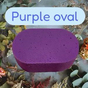 Deep Purple Oval DIY Grout Sponge - Perfect for Cleaning and Grouting - Soft and Durable