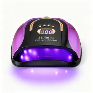 2026 Dauhor UV Nail Lamp, 256W Power with 4 Timers Smart Sensor 30 LED Beads, Removable Magnetic Base Ambient light curing gel nail polish, mirrored base, nail art tools and accessories for salons. DIY Manicure Available