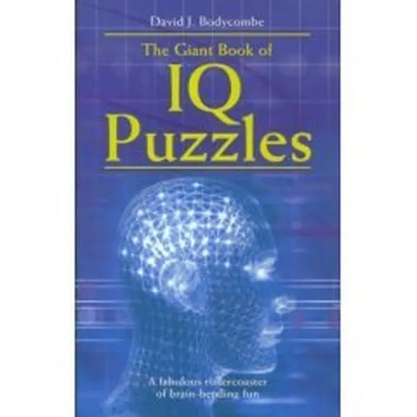 Used Hardcover Book - Giant Book of IQ Puzzles by David J. Bodycombe (English) - Brain Exercises, Challenging Mind Games for Mental Stimulation, Test Your IQ