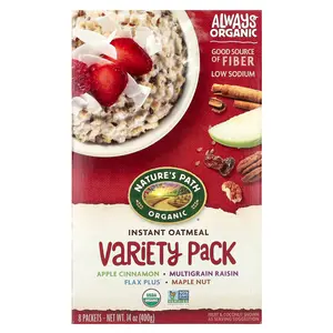 Nature's Path Organic Instant Oatmeal, Variety Pack, 8 Packets, 14 oz (400 g)