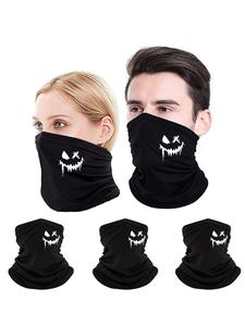 smiling face printing face mask, breathable face covering, windproof bandana, fashion accessories for men & women