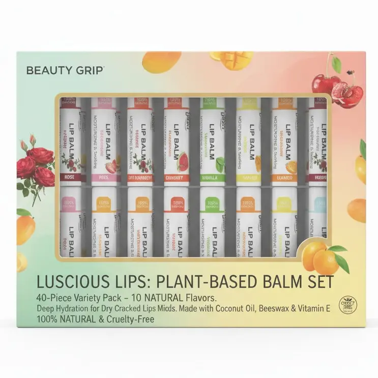 20 & 40 Count Lip Balm Bulk - Vegan Friendly Hydrating Lip Balm for Men ...