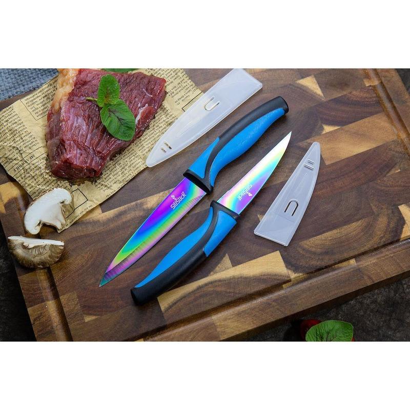 Kitchen Knife Set - Blue Handle