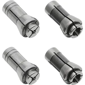 4 Pack Die Grinder Collet, Grinding Machine Clamping Collet Adapter 1/4" and 1/8" Arbors Shanks, 2 Pack 3mm and 2 Pack 6mm Die Grinder Collet.