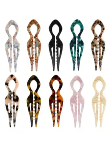 2pcs Elegant French U-Shape Hair Sticks Set, Minimalist Women's Hair Accessories for Thick or Thin Hair, All Seasons Use, Hair Clip Set