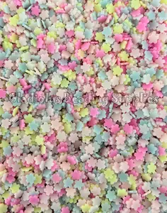 Flower Clay Slices, Non-Edible Spring Flower Sprinkle Mix, Polymer Clay, Fake Sprinkles, Nail Art Supplies, Shaker Mix, Bunny,