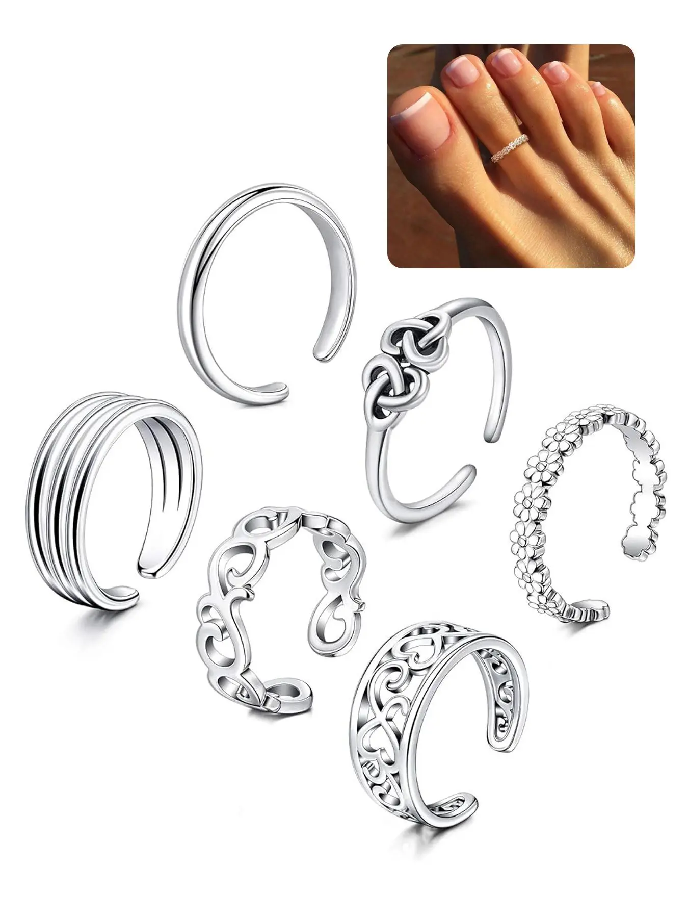 Adjustable Open Toe Ring, Fashionable Toe Ring for Women & Girls, Fashion Maximalist Jewelry for Party, Daily Clothing Decor, Trendy All-match & Exquisite Jewelry for Birthday Gift, Body Jewelry, Body Jewellery