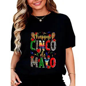 Happy Cinco De Mayo T-Shirt for Women Men Cotton Clothing