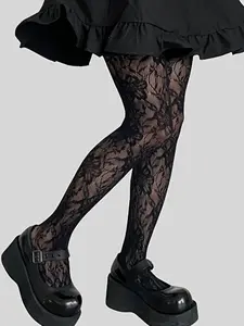 Women's Floral Fishnet Stockings, Sheer Mesh, Fashionable Thin Pantyhose, Comfortable Design, Perfect for Daily Wear, Wedding Season