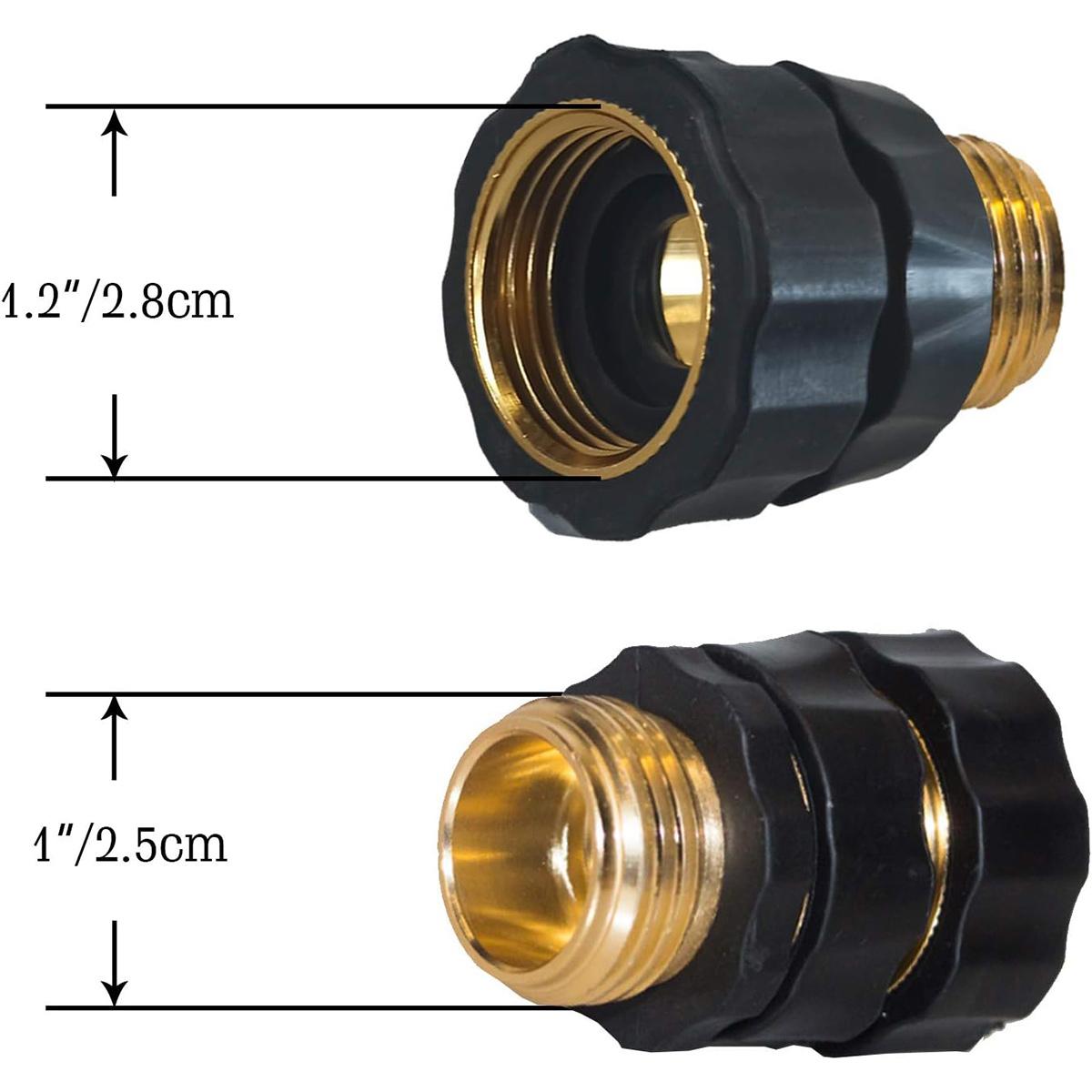 3/4 Inch Garden Hose Quick Connector 6 PCS Garden Hose Fitting Quick Connector Attachment Aluminum Alloy Leak-Proof Adapter Set