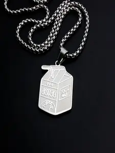 Hot Selling Stainless Steel Milk Bottle Pendant Titanium Steel Unisex Personalized Jewelry Necklace Minimalist Chain Unique Design Wholesale