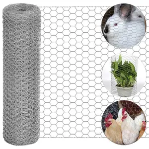 Plant Mesh, Chicken Mesh, Hexagonal Galvanized Mesh, Garden Fence Barrier for Craft Projects, Pet Rabbit Chicken Fencing, Garden Supplies