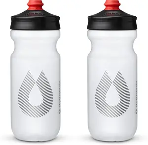 Hydrapak Breakaway Surge Lightweight Bike Water Bottle 2-Pack (20Oz, 25Oz, 30Oz) - High Flow, Cycling & Sports Squeeze Bottle HydraPak