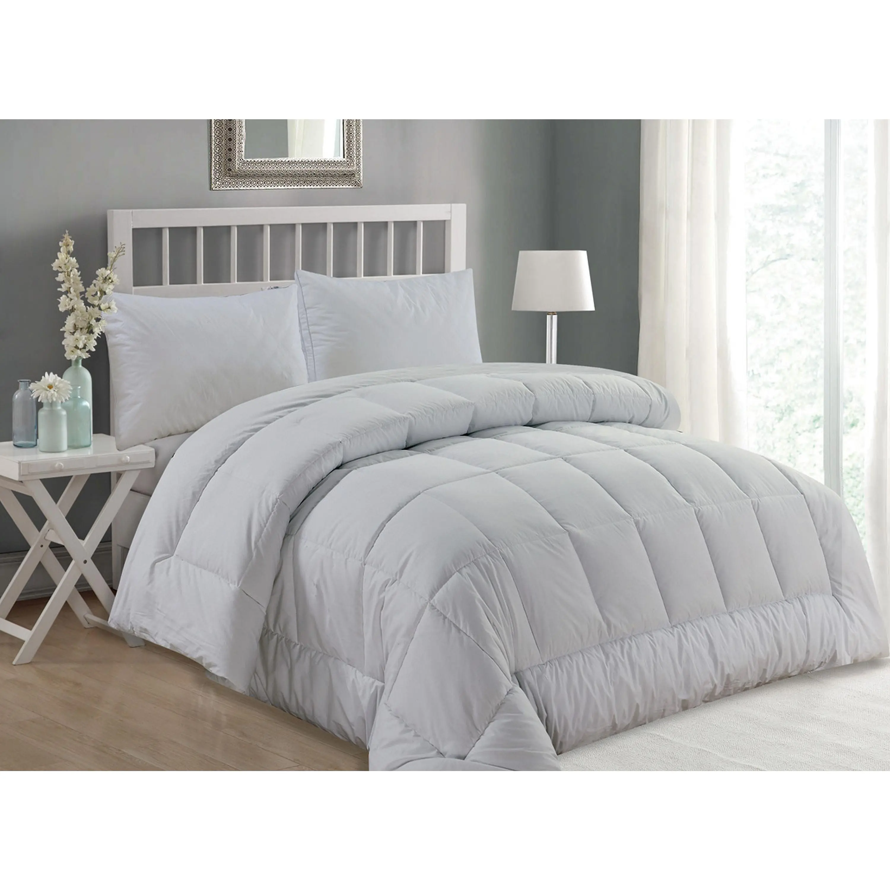Mocassi Cotton Down-Alternative Duvet - 1200 Series Hotel Premier Comforter, Machine Washable, Breathable, Wrinkle-Resistant, Allergy-Reducing, Silky-Smooth Touch