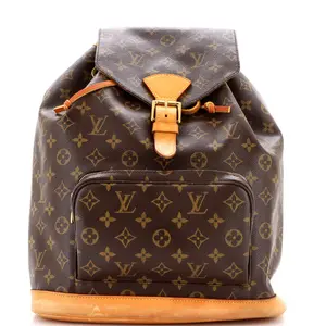 Pre-owned Louis Vuitton Canvas Coated Backpacks Vintage Montsouris Backpack Monogram Canvas GM by Rebag
