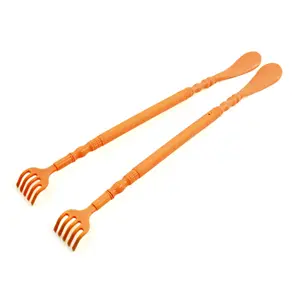 VOCOSTE 2pcs Plastic Dual Use Back Massage Itching Scratcher Shoe Horn Wearing Tool