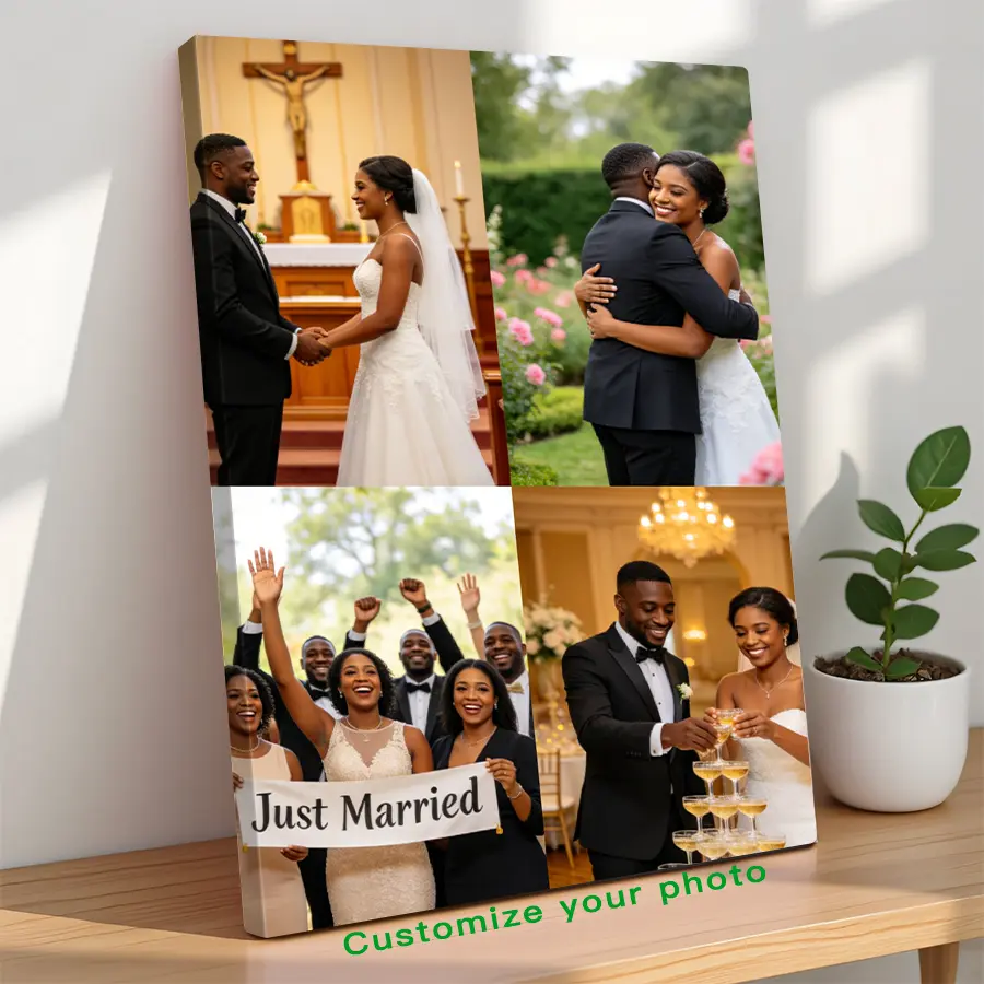 Custom Photo Canvas Painting Frame - Creative Wall Art | Digital Printed Photos on Canvas | Turn Senior Portrait Photos into Elegant Framed Art | Great for Study, Gifts for Graduates | Premium Canvas - Meaningful Keepsake! decor personalize apt