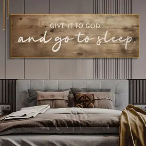 Frameless 2D Flat Vintage Canvas Painting, Inspirational Quote Wall Art, Durable Poster for Bedroom Kitchen Living Room, Home Decor