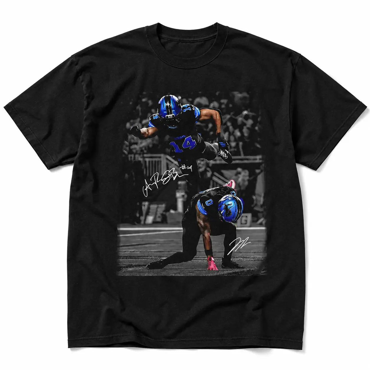Jahmyr Gibbs and Amon-Ra St. Brown Adults and Youth T-Shirt, kids graphic tees, Detroit Football merch, summer tee, men's stuff, youth graphic tees, mens clothing, youth boys clothing, youth clothing, gift for fan, streetwear