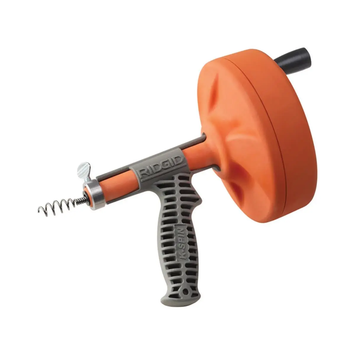 Ridge Tool 41348 Handheld Plastic Drum Auger Drain Cleaner, 25 ft x 0.75 in, Manual Household Handheld Cleaning Supplies with Elasticity, Greater Durability for Cleaning Tasks