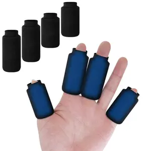 Solid Gel Ice Compression Finger Sleeves, 4-Count Dual Temp Hot and Cold Use Sleeves, Sports & Outdoor Accessories for Finger, Thumb, Toe