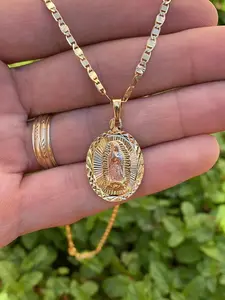 Virgen de Guadalupe Necklace - Religious Jewelry for Women - Virgin Mary Pendant Charm - Faith And Style necklaces for women