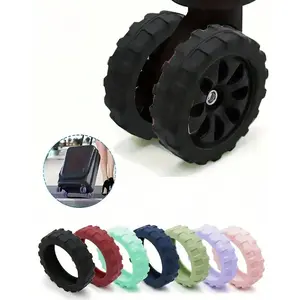 8/16-pack silicone luggage wheel covers, silent and shockproof luggage wheel covers