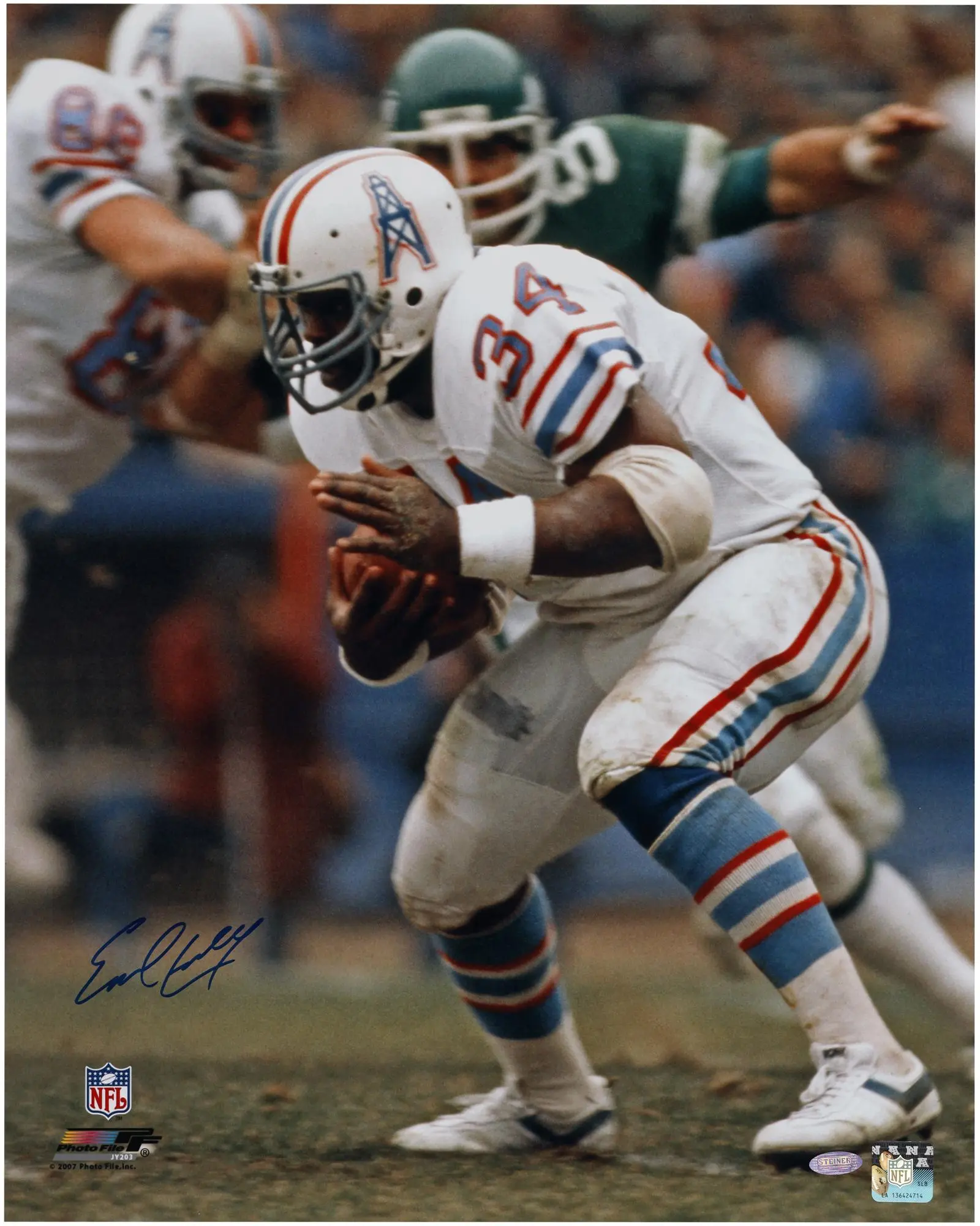 Earl Campbell Houston Oilers Autographed 16" x 20" Running Photograph - Fanatics Authentic Certified