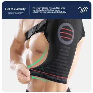 Pro Breathable Shoulder Support Brace AC Joint Compression Sleeve with Strap Lock System Sports Injury Prevention and Recovery Mobility Aid Healthcare Tool