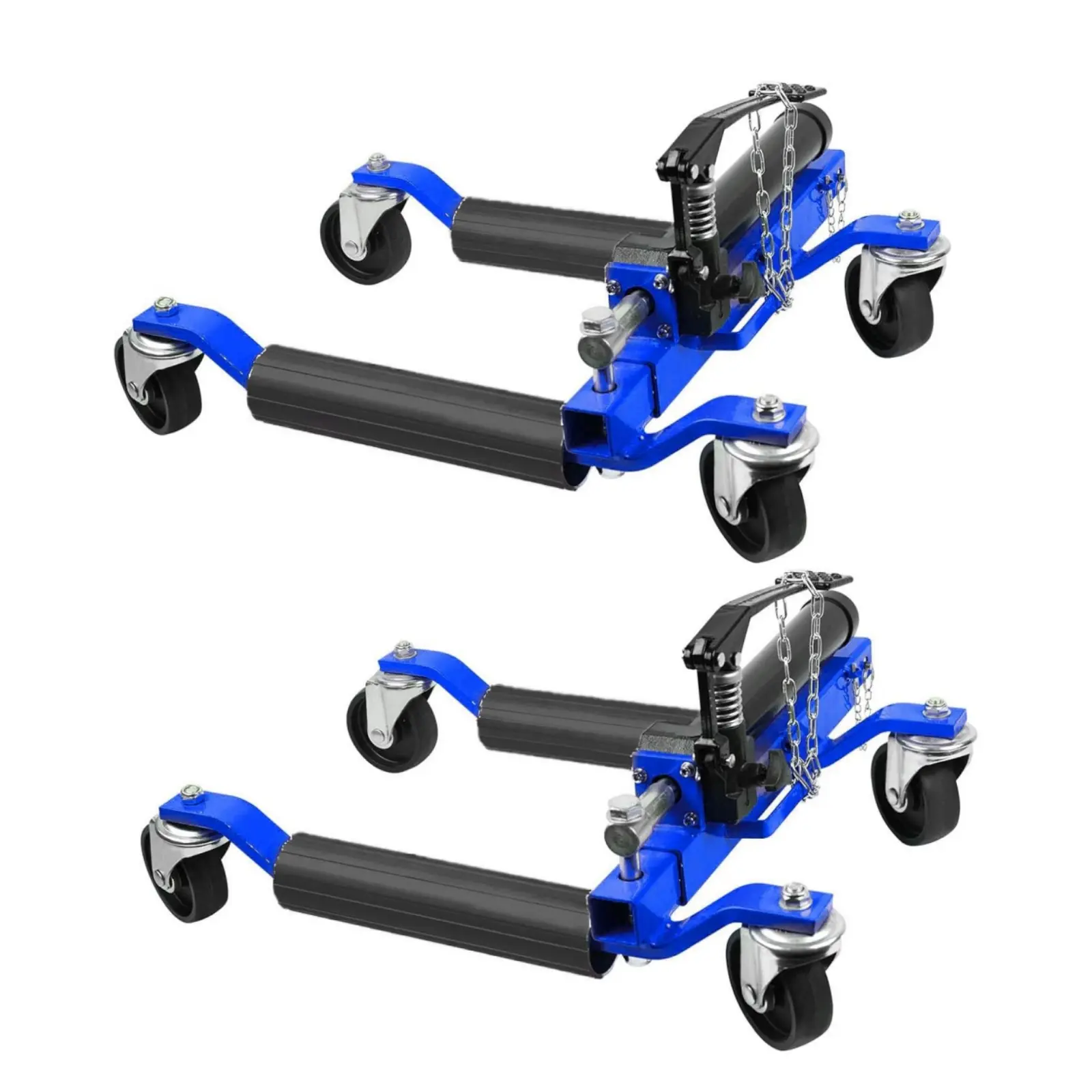 Robust 2Pcs Car Wheel Dolly, 1500 LBS Capacity, Hydraulic Lift Tire Jack, Easy to Use for Effortless Lifting of Trucks, RVs, Trailers, Blue, Wheel Dollies