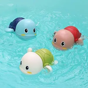 3-Piece Wind-Up Swimming Turtle Bath Toy Set Durable Engaging Play for Kids Aged 1-3 Years Old, Unisex Baby Pool Toys, Perfect Gift for Boys & Girls