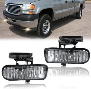 OKSIWA Fog Lights Compatible With 2000 2001 2002 2003 2004 2005 2006 GMC Yukon Pickup Truck / 1999 2000 2001 2002 GMC Sierra, A Pair Of Fog Lamps With Housing And Clear Lens