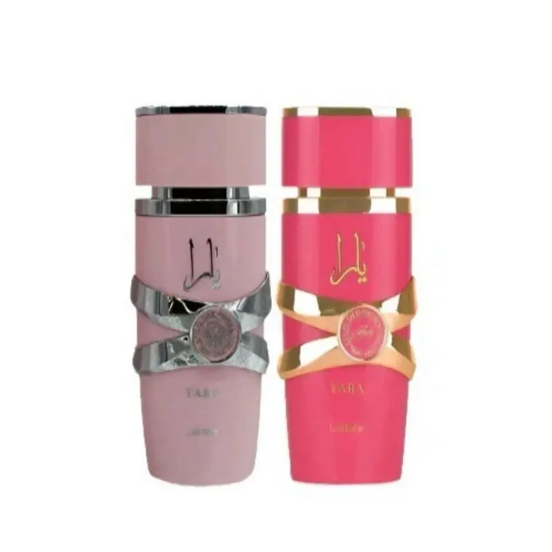 Lattafa Perfumes Yara & Yara Candy EDP Fragrance Multi-Pack - 2 x 3.4 oz Regular Edition Bottles, Floral, Citrus, Powdery, Vanilla, Fruity Women's Gift Set