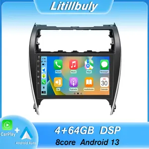 Car Stereo for Toyota Camry 2012-2014 touch screen has Android Auto Wireless Carplay, Bluetooth WIFI supports GPS Navigation