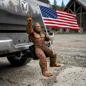 Patriot Bigfoot Trailer Hitch, American Flag Sasquatch Tow Receiver, Patriotic Truck Accessory, for Truck Owners, Truck Decor, Hitch Cover