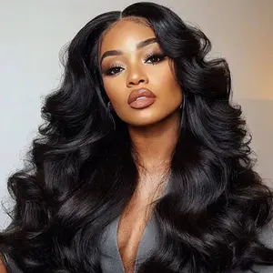 【Clearance】24'' High Desnsity Lace Wigs Human Hair Body Wave Loose Wave Jerry Curly Lace Frontal Lace Closure Wig for Women