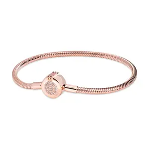 Pandora Moments Sparkling Crown O Snake Chain Bracelet 589046C01-16