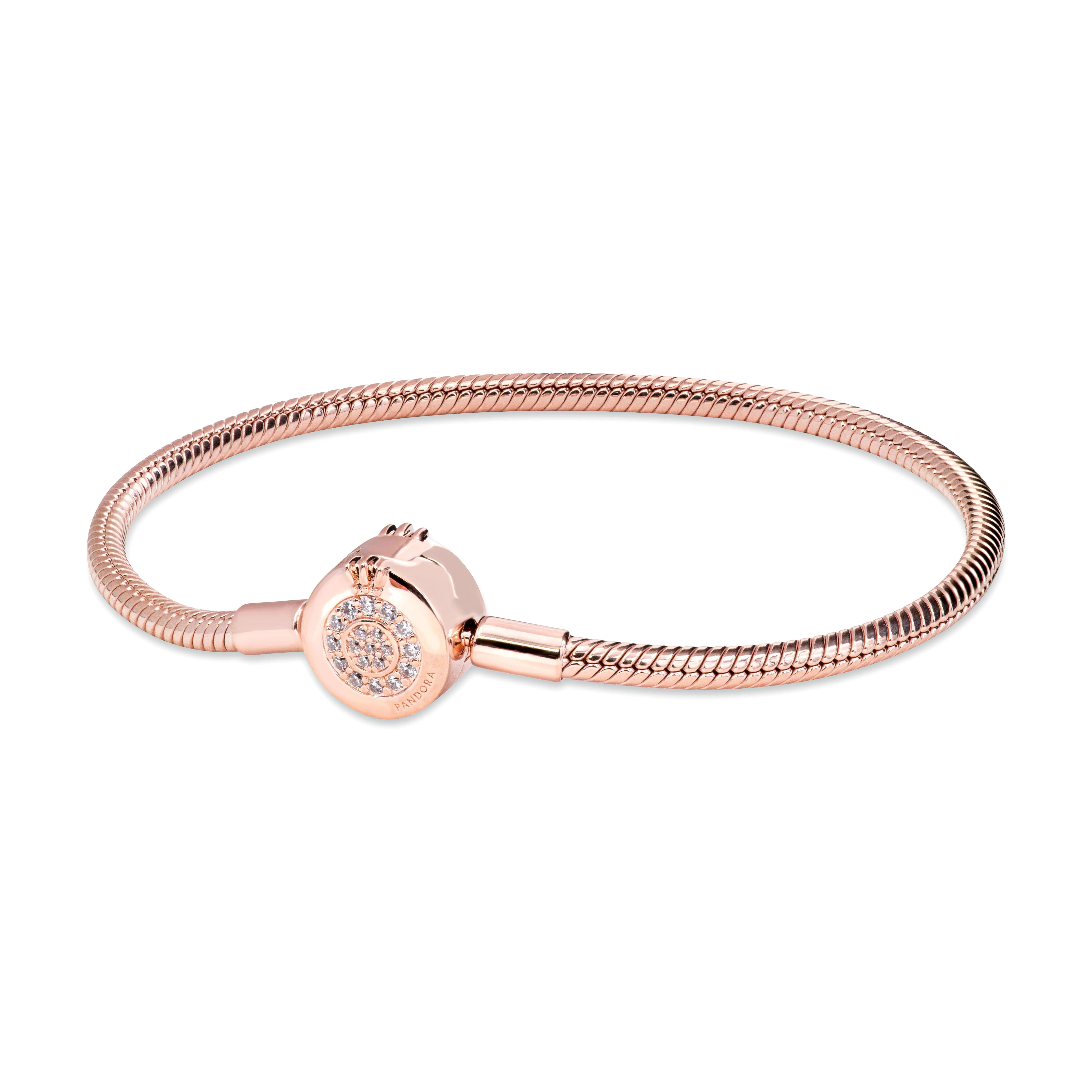 Pandora Moments Sparkling Crown O Snake Chain Bracelet 589046C01-18