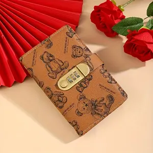 Creative Vintage Password Lock Savings Book, Bear Password Lock, Holds 100 Bills, Portable Safe Ledger, Ideal Gift for Kids and Students