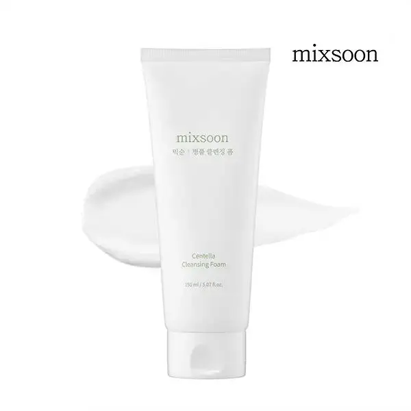 [mixsoon] Centella Cleansing Foam - 5.07 fl.oz/150ml Low pH Gentle Foam-Based Daily Facial Cleanser with Salicylic Acid, Moisture-Boosting, Sensitive Skin-Friendly, Soothing Beauty Product for Selfcare