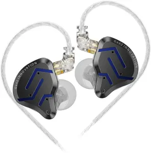 Keephifi KZ ZSN Pro 2 Wired In-Ear Monitors, Metal Earbuds with 1BA+1DD Hybrid Technology, HiFi Bass, Clear Sound & Noise Cancellation, for Musicians & Audiophiles