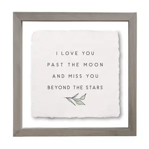 Sincere Surroundings. 10" Past The Moon. Floating Frame Art.