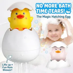 Magical Hatching Dinosaur Egg Bath Toy | Automatic Water Spray Sprinkler for Toddlers | Fun Bathtime Shower Toy for Boys & Girls