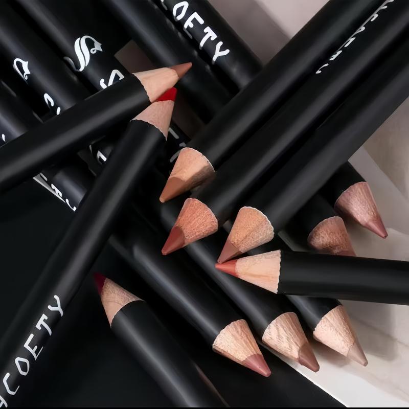 Easy Coloring Lip Liner Pencil Set, 12pcs/box Matte Lip Liners, Long-Lasting Matte Lipliner for All Occasions, Lip Makeup Cosmetic Kit, Lip Product